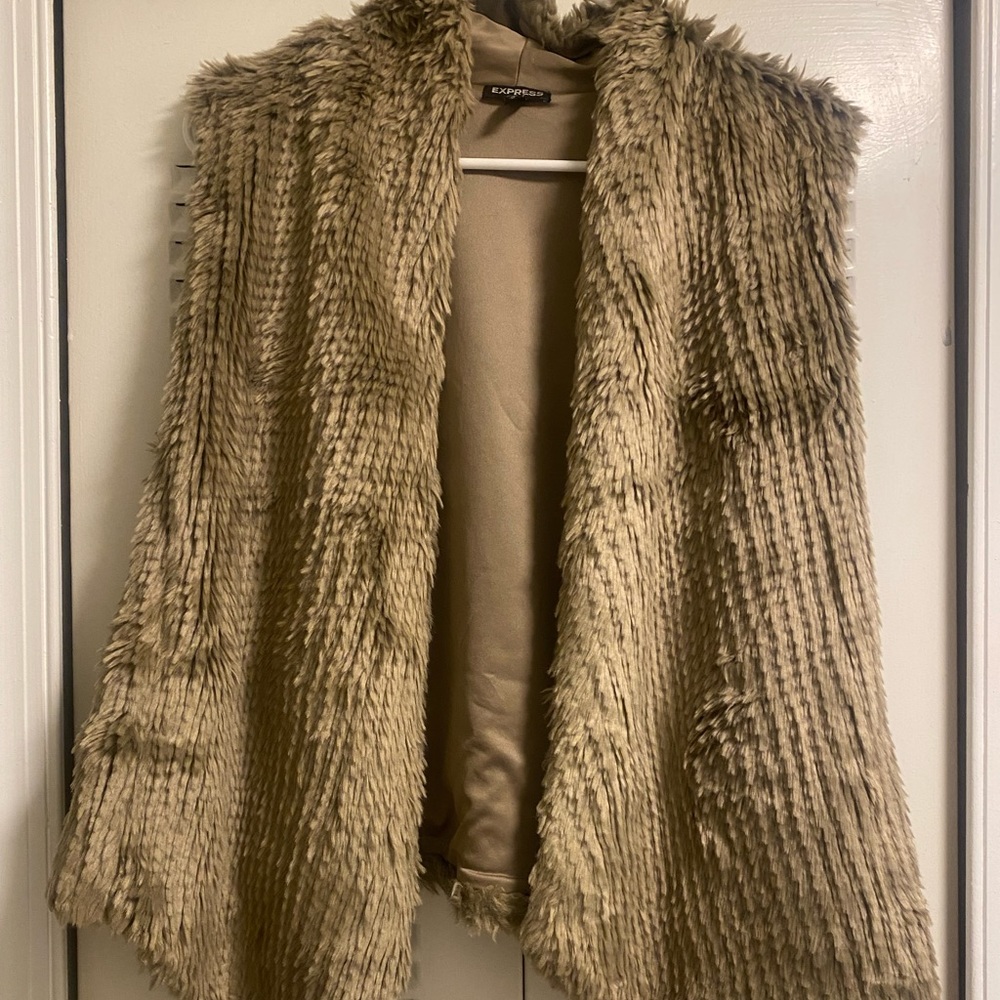 Express Faux Fur Vest